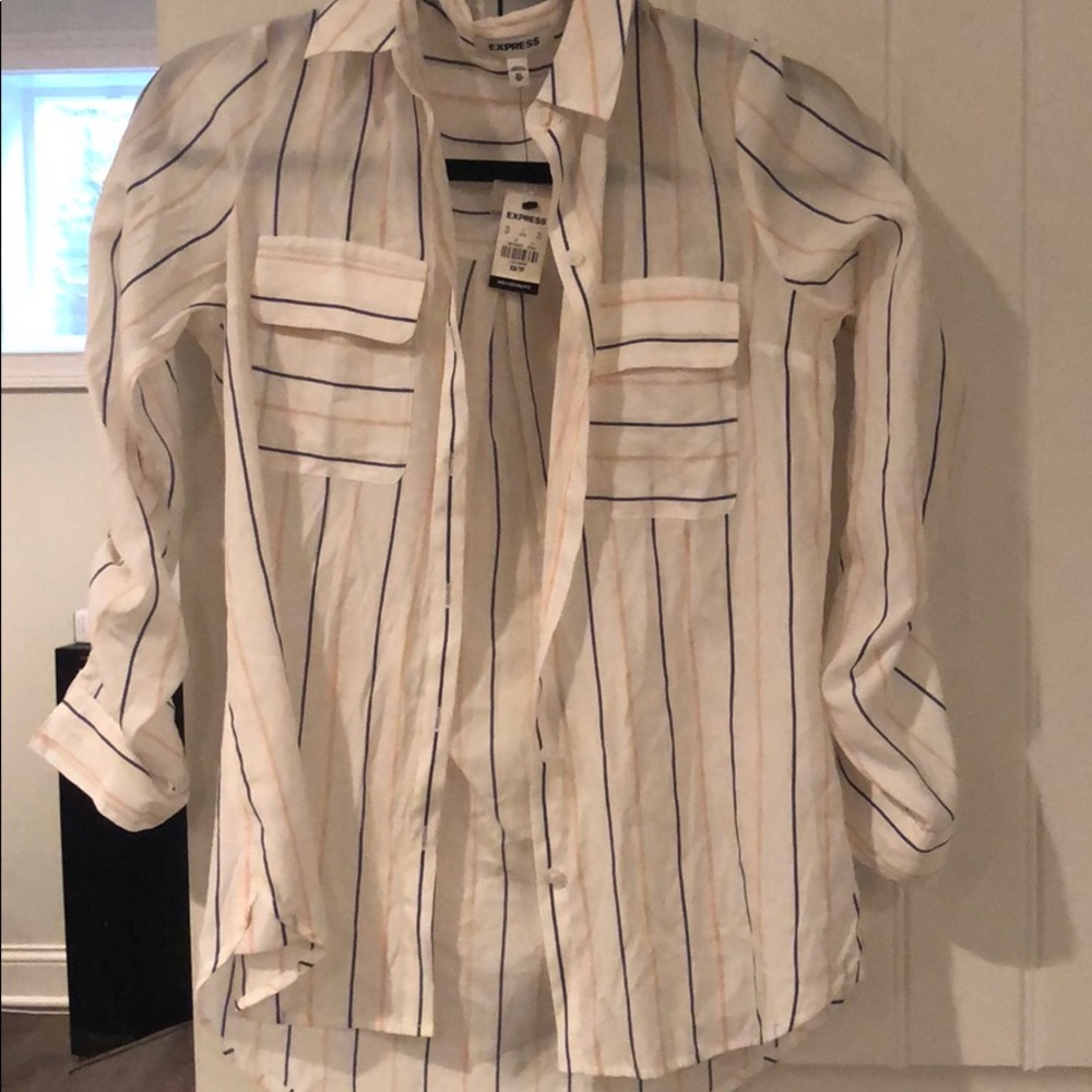 Express stripe button down